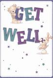 Brimming with cheerful optimism and the distinctive warmth of Brunswick Park, this get well card features two adorable friends: a soft, huggable bear and a playful, long-eared pup, each animatedly supporting the brightly coloured letters of 'Get Well.' The hand-painted type-rich indigo and teal shades-leaps happily off a smooth cream background, just as wildflowers bring life and colour to Brunswick Park's leafy avenues. Star motifs twinkle across the card, casting an enchanting hue of purples and blues that echo both the night sky and hopeful new beginnings. Plush textures and gentle details lend the bear and puppy a lifelike charm, their body language and expressive faces exuding kindness, encouragement, and a tangible promise of better days ahead. The entire scene calls to mind the compassionate arrangements prepared by Florist Brunswick Park, designed to uplift and invigorate anyone on the road to recovery. Whether slipped inside a bouquet or sent as a separate token of care, this card is a visual balm, radiating comfort and genuine goodwill throughout the N11 community.
